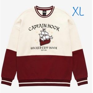 XL Disney Peter Pan Captain Hook Panel Crewneck